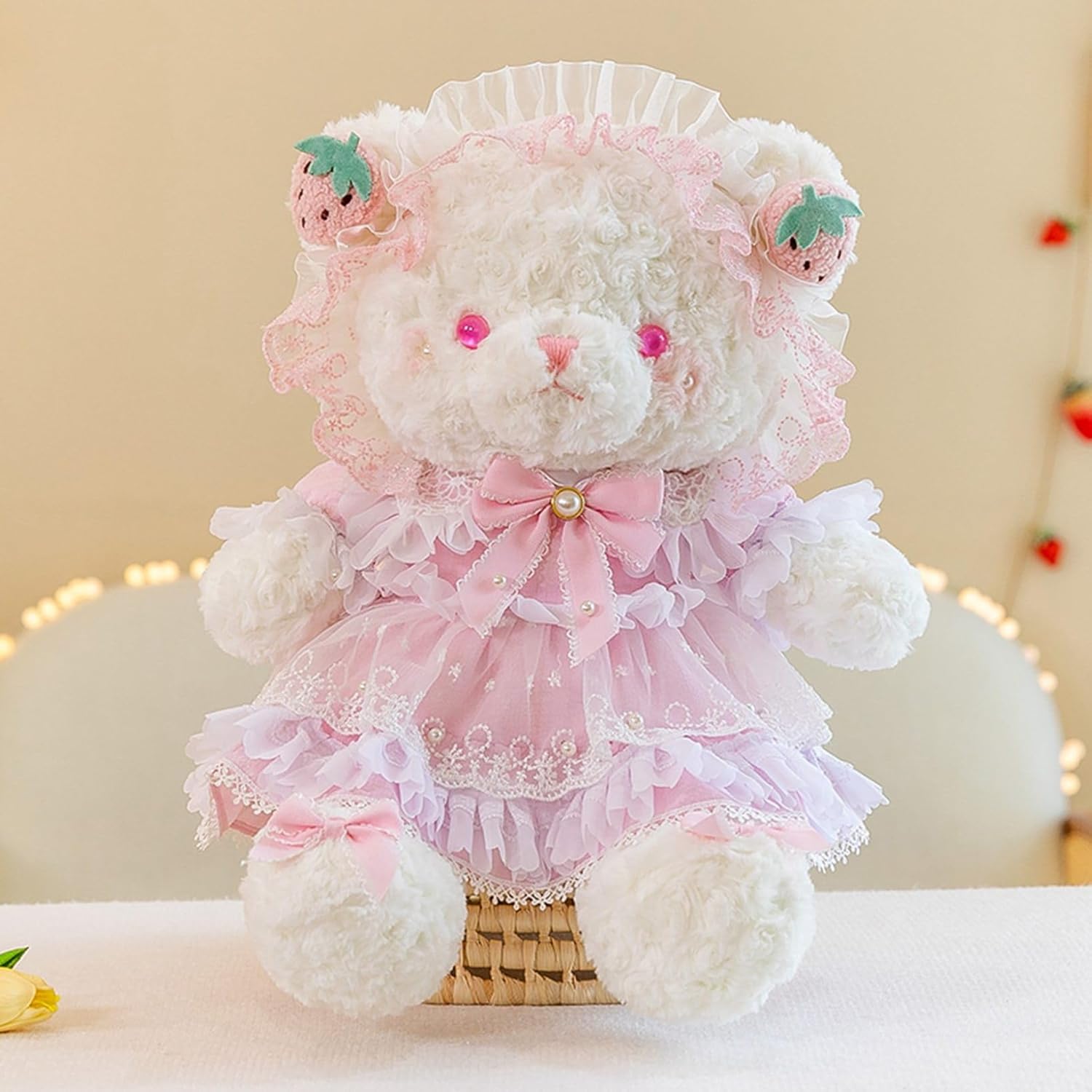 グマぬいぐるみ ロリータ 抱き枕 可愛い 熊 動物 萌え萌え かわいい人形 縫い包み やさしい手触り もちもち ふわふわ もこもこ 癒しぬいぐるみ おもちゃ スカート 巨大 ギフト プレゼント 娘 彼