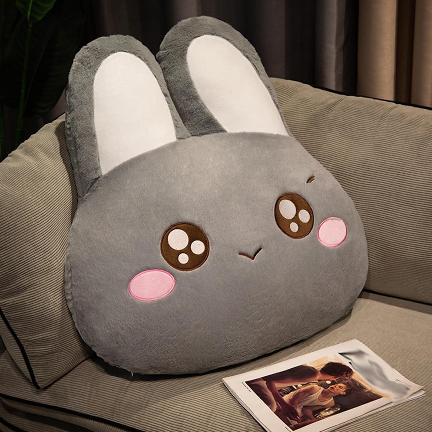ウサギ抱き枕 ぬいぐるみ うさぎクッション 可愛い 兎 動物 萌え萌え 柔らかい ふわふわ ソファー背当て デスク枕 縫いぐるみ 癒される 気持ちいい 洗える ギフト プレゼント お祝い ソファ イン