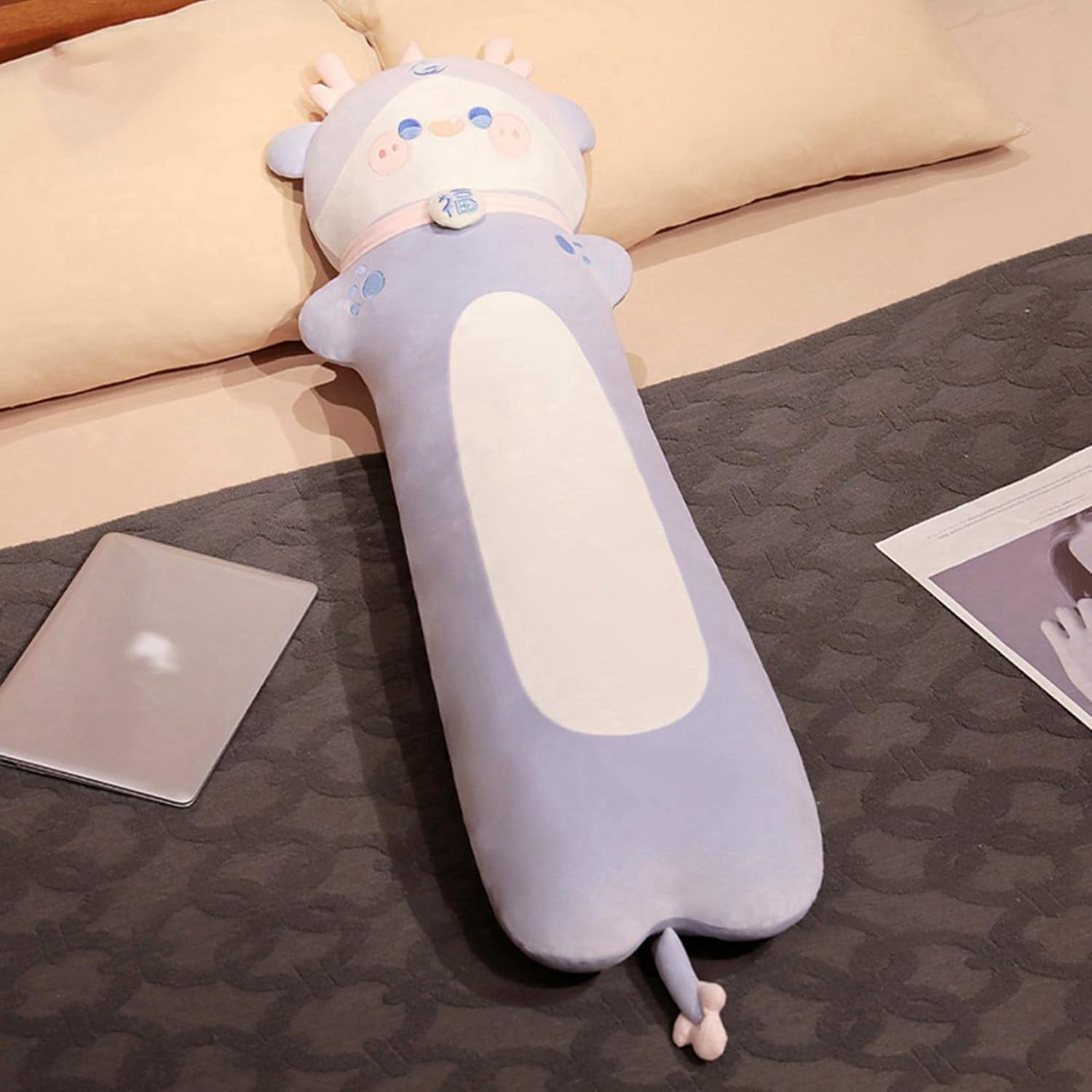 ぬいぐるみ 火竜あやつり人形 抱きまくら 座布団 辰年 縁起物 好いたらしい龍 毛の荒物 ロング座布団 添い寝まくら 横向き寝枕 縫いぐるみ うしろ帯 御坊っちゃん 彼 萌え萌え パステル色の 癒し 剪断応力差し止める ギ