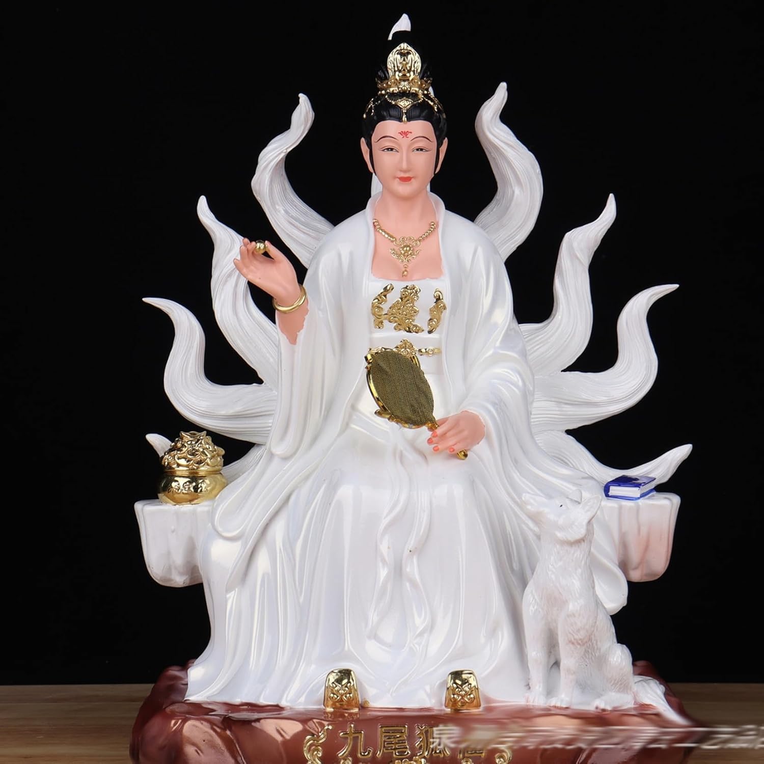 九尾の狐の飾りつけ 道教芸術品 風水グッズ 縁起物 神像 山海? 先祖伝承 脂製 仏像 室内装飾飾りつけ 招福 仕合わせ 仕合わせ 飾りつけ 事務机いの一番のかざり付ける 開運グッズ リビング 儀式用 差し上げ物 意中の女 母