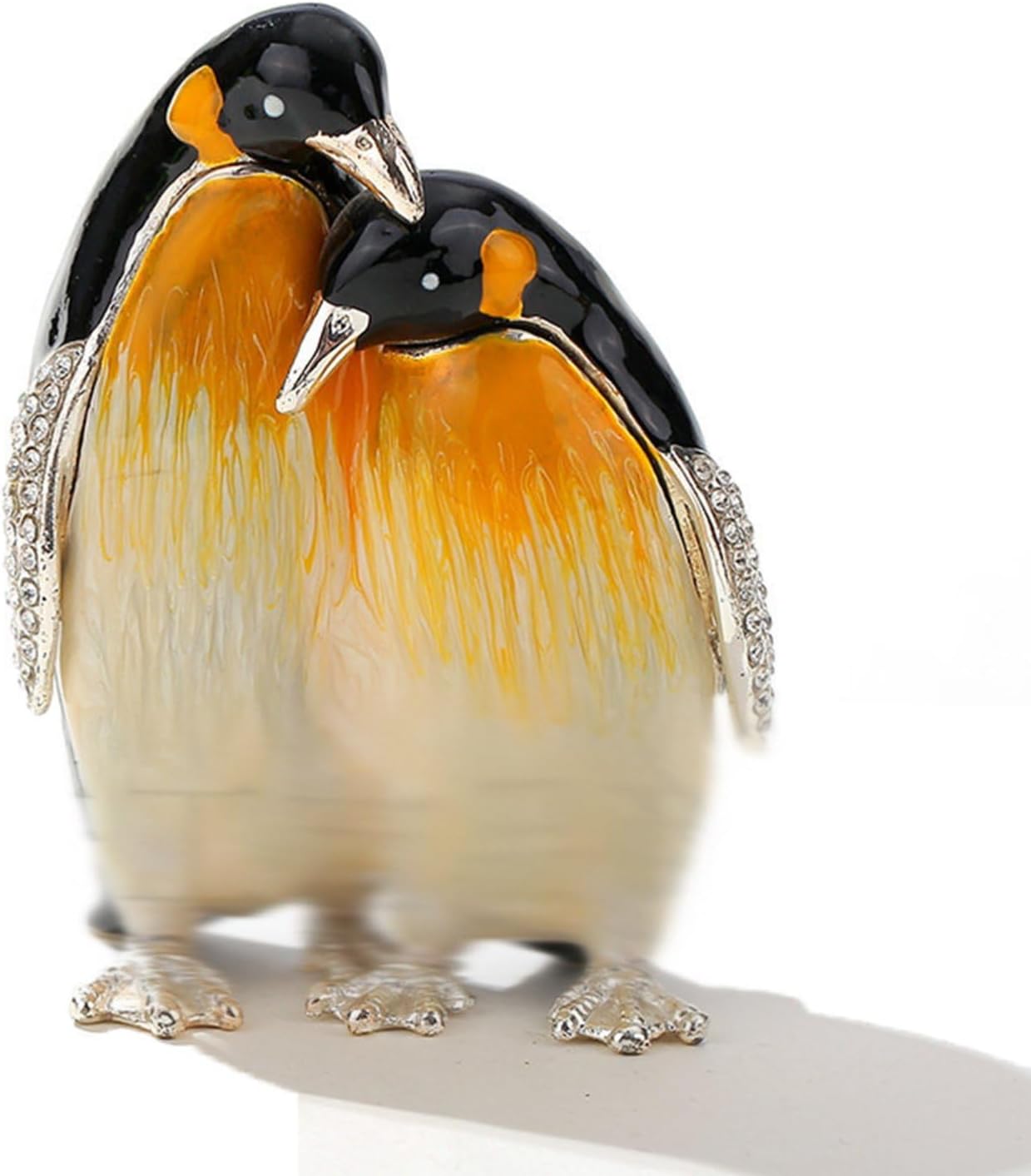 かわいいのペンギンの置物 ジュエリーボックス 合金製 トリンケットボックス 小物入れ 動物彫像 工芸品 装飾品 オーナメント ネックレス リング インテリア 女の子 恋人 誕生日プレゼント ギフト