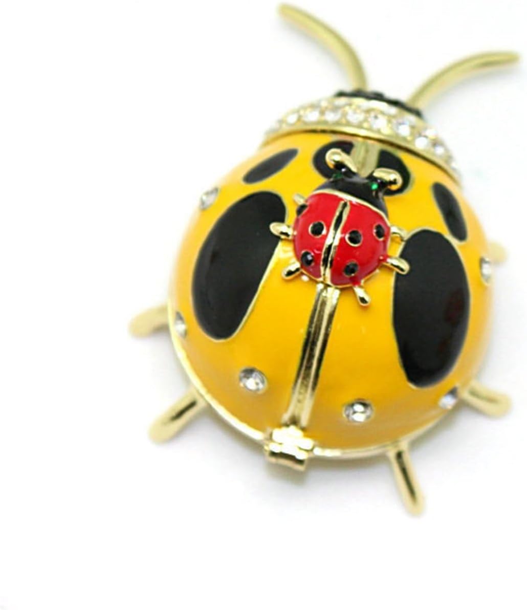 エナメル 甲虫ジュエリーボックス 合金製 トリンケットボックス ジュエリー収納ケース おしゃれ 面白い 置物 小物入れ 装飾 ボックス インテリア デコレーション用 誕生日プレゼント