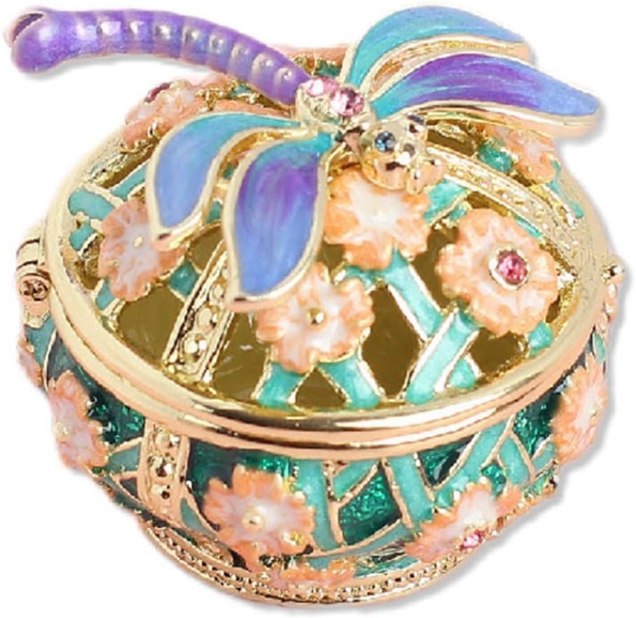エナメルアクセサリーボックス 蜻蛉 ジュエリーボックス ジュエリー収納 癒しグッズ トリンケットボックス 置物 小物入れ 宝石箱 収納箱 工芸品 インテリア ホームデコレーション プレゼント ギフト