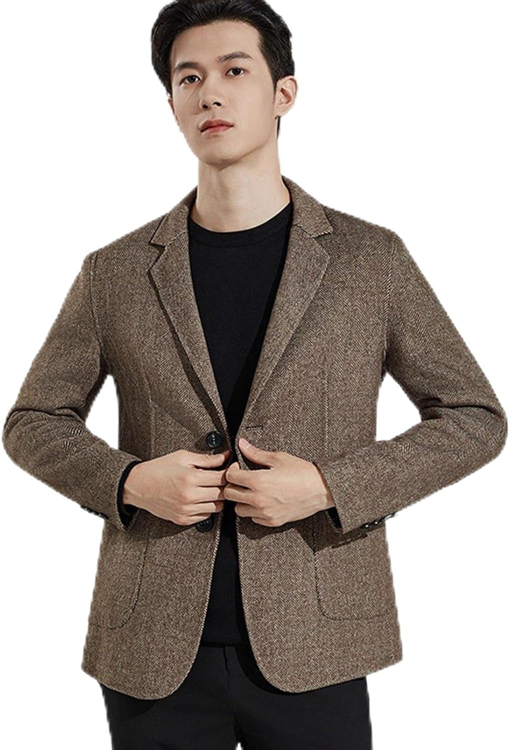 スーツジャケット ウールジャケット ビジネスジャケット メンズ スリム 両面ラシャコート テーラード 秋冬服 長袖 ラシャジャケット メルトンコート 通勤用 コンフォート ゴワゴワ感 スタイリッシュ