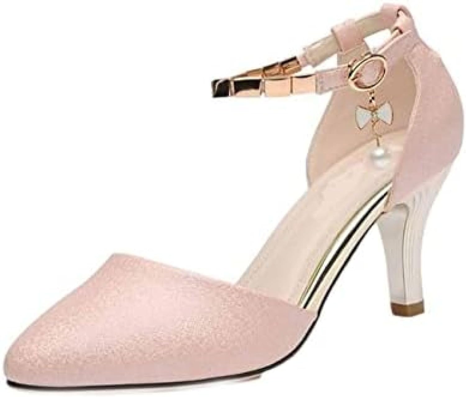 キラキラ ウェディングシューズ ストラップ パンプス 結婚式 ビジュー ポインテッドトゥ ウェディングパンプス ピンヒール キャバ嬢 歩きやすい 美脚 花嫁 二次会 セパレート ヒール7.5cm 披露 10,832円