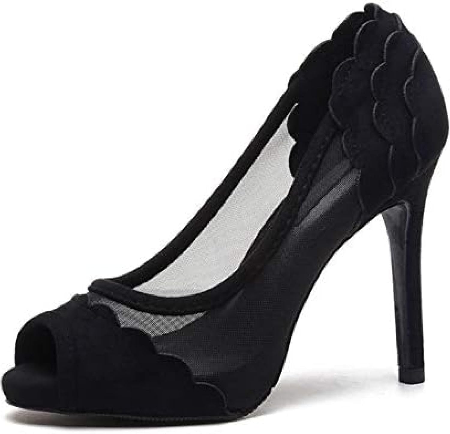 パンプス レディース ハイヒール ピンヒール pumps ヒール オープントゥ メッシュ 透かし 結婚式 パーティー 二次会 2次会 成人式 パーティ エレガント 美脚 カジュアル フォーマル 同窓会