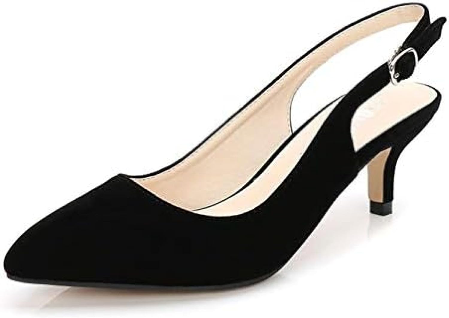 走れる パンプス レディース ポインテッドトゥ フォーマル 5センチ ヒール バックストラップ パンプス ローヒール セクシー ベーシック 柔らか 痛くない 低反発 大きいサイズ 通勤 オフィス おし|Funny Life 店
