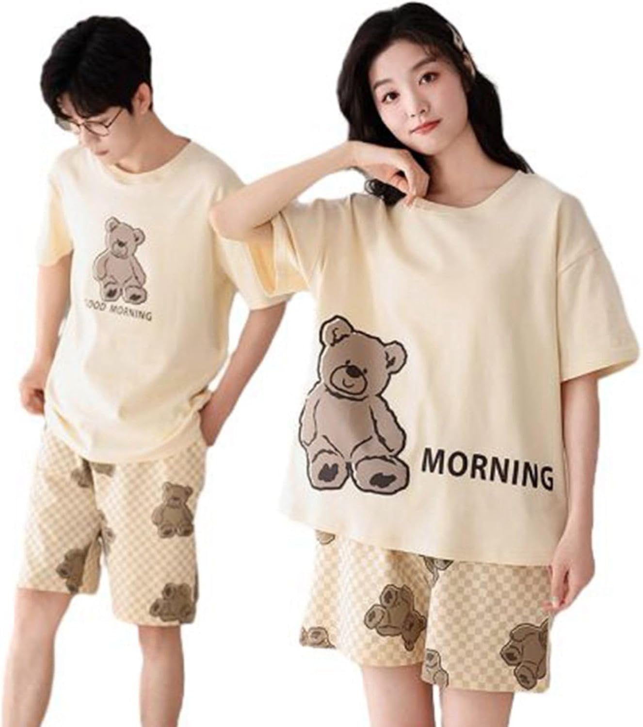 夏 パジャマ ペア 綿100 Tシャツ ルームウェア 涼しい ゆったり 半袖 寝巻き ゆったり 部屋着 クマ柄 可愛い 通気 吸汗 プルオーバープル ショットパンツ 上下セット ペアルック 便利服 K 8,901円