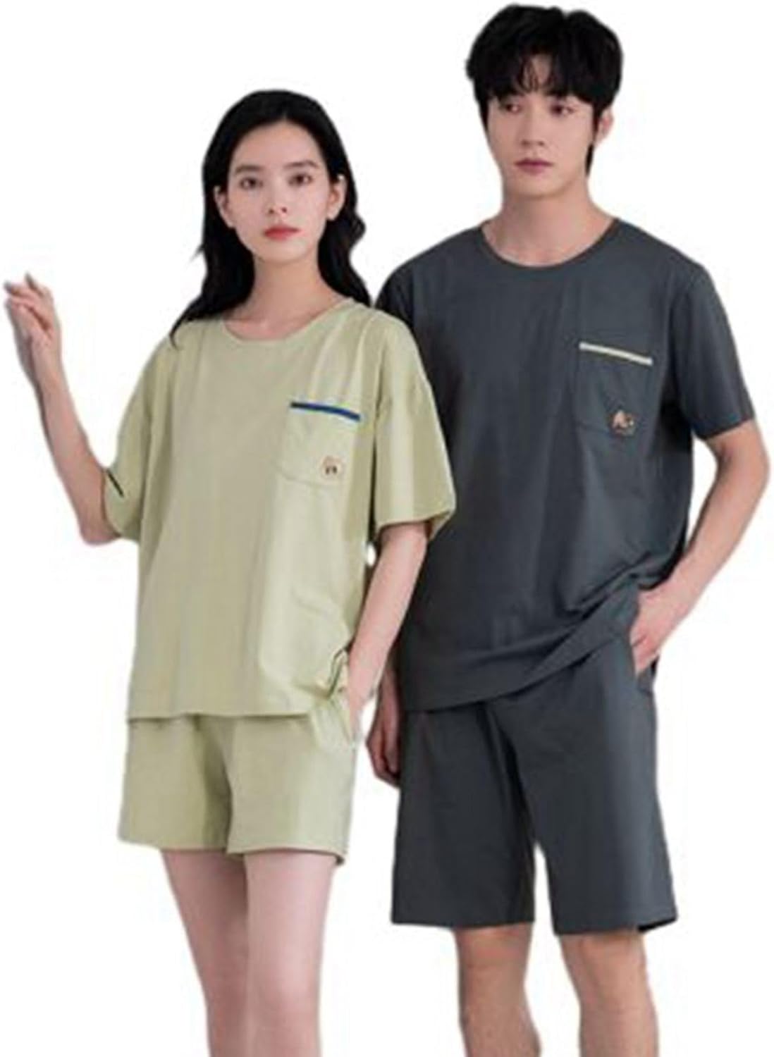 ルームウェア Tシャツ ペアルック 綿100 パジャマ 半袖 短パン ペア メンズ レディース 部屋着 ペア ひんやり 通気 薄手 カジュアル 便利服 寝巻き 夏用 大きいサイズ 結婚祝い プレゼント