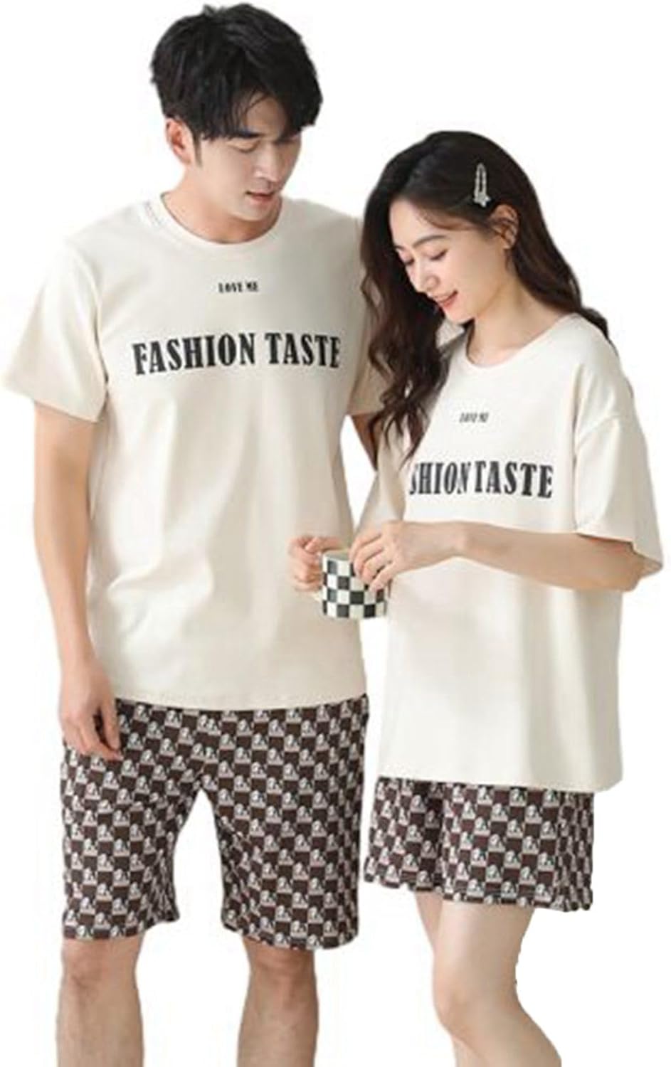 ルームウェア 半袖 Tシャツ 夏 パジャマ レディース メンズ ペアルック ハーフパンツ 寝巻き 上下セット ひんやり 涼しい 夫婦 大きいサイズ カジュアル 吸汗 通気 ゆったり 便利服 安眠 【W