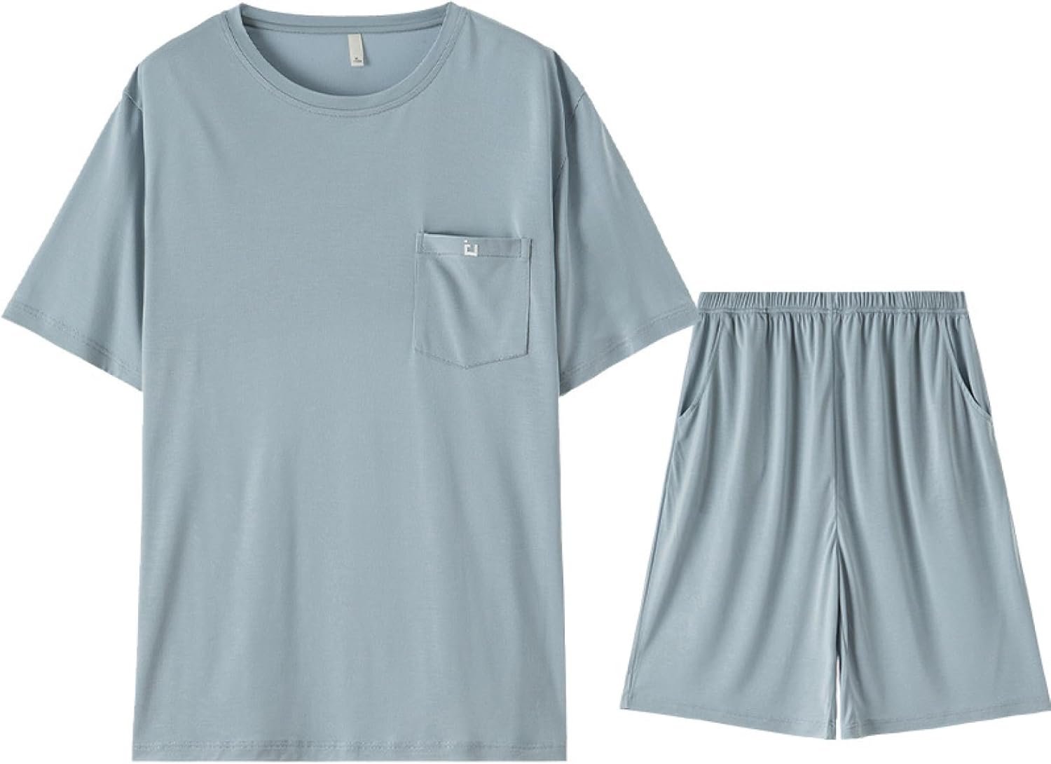 半袖 パジャマ ペア メンズ ルームウェア Tシャツ レディース ルームウェア 薄手 ストレッチ ひんやり ショーツ 寝巻き ナイトウェア 二点セット 通気 吸湿 夏 トラベル プレゼント 結婚祝い|Funny Life 店