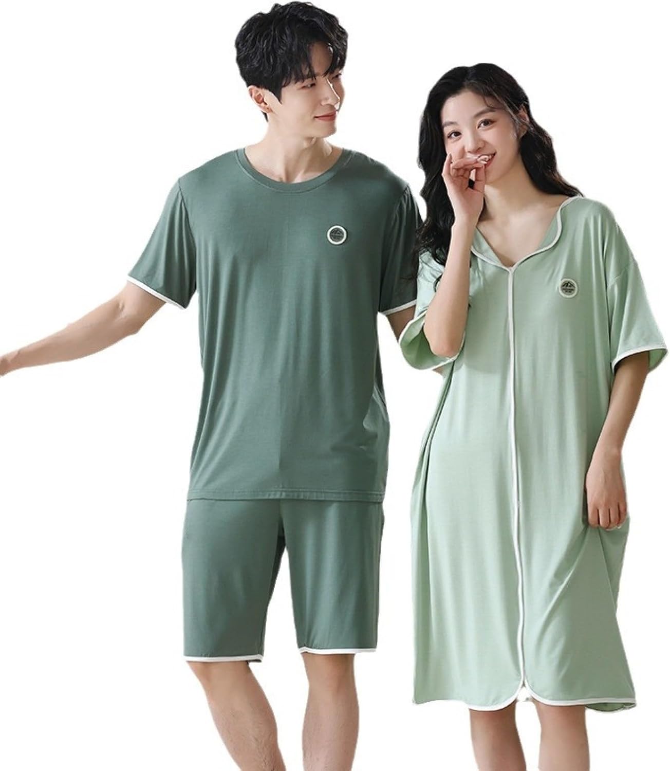涼感 パジャマ 半袖 ペア ルームウェアセット Tシャツ 薄手 ひんやり 部屋着 大きいサイズ ゆったり 寝巻き 上下セット 快適 吸汗 通気 快眠 夏 ペアパジャマ メンズ レディース ストレッチ
