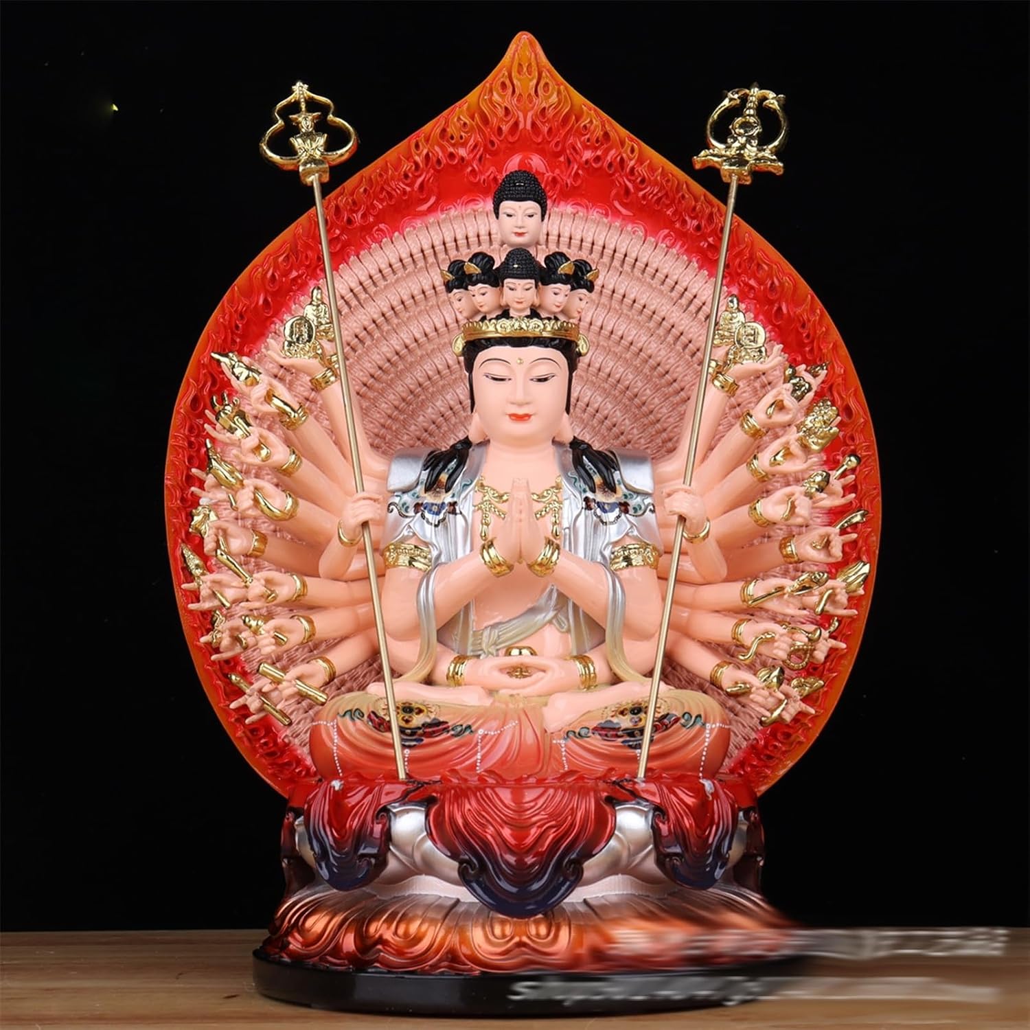 半風子像 千眼仏像 観世音菩薩 仏壇仏像 風水グッズ 座像 脂製 十二支守り本尊 伝染病逃げ失せる 縁起物 風水個条 手当て 刻みつける飾りつけ 開運グッズ 仕合わせ 仕合わせ 執務室 臥し所 差し上げ物にも至適 ネットボール