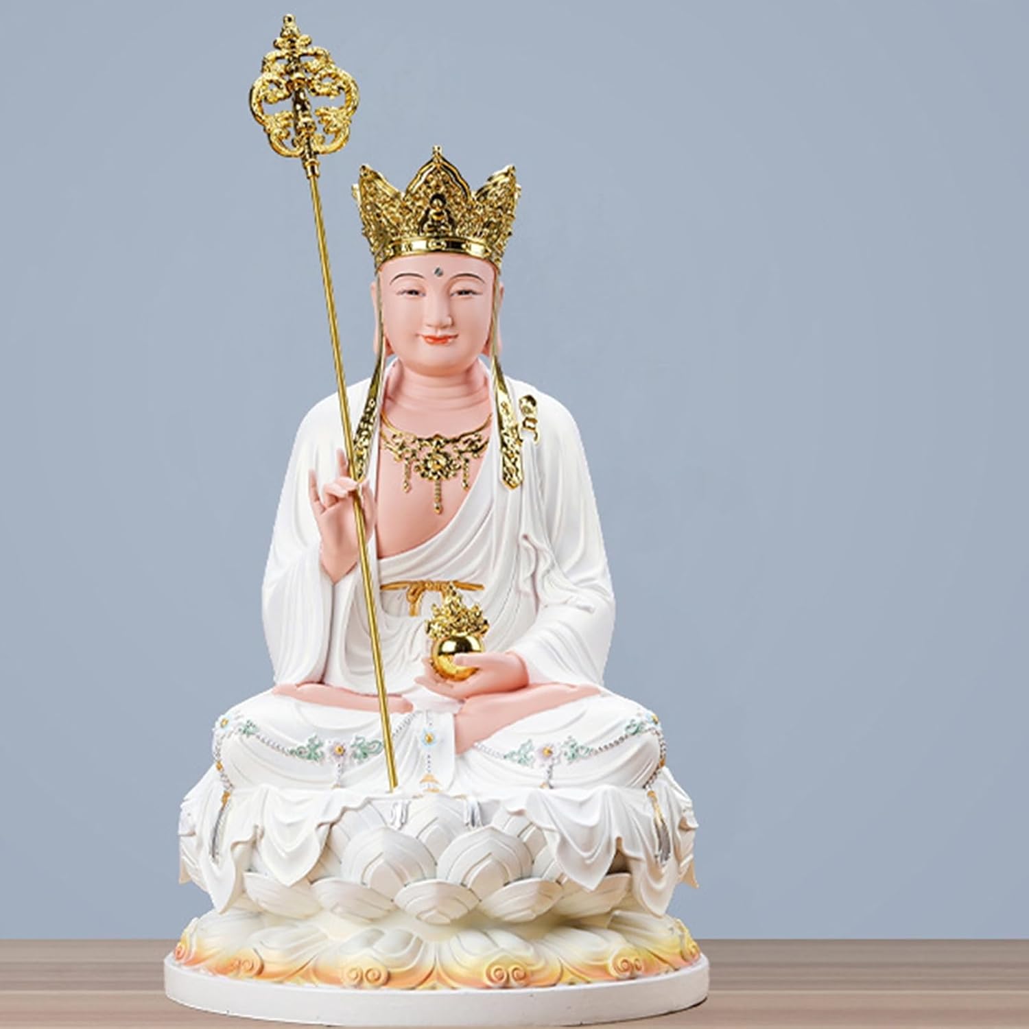 地蔵菩薩 地蔵菩薩像 仏壇仏像 脂製 お地蔵様 偶像 開運祈とう 厄除け 魔除け 水子地蔵 子育て・水子供養・防御すること 祈る 風水個条 かざり付ける品 飾りつけ 儀式用 身寄り用 執務室 敬老の日 白いこと M