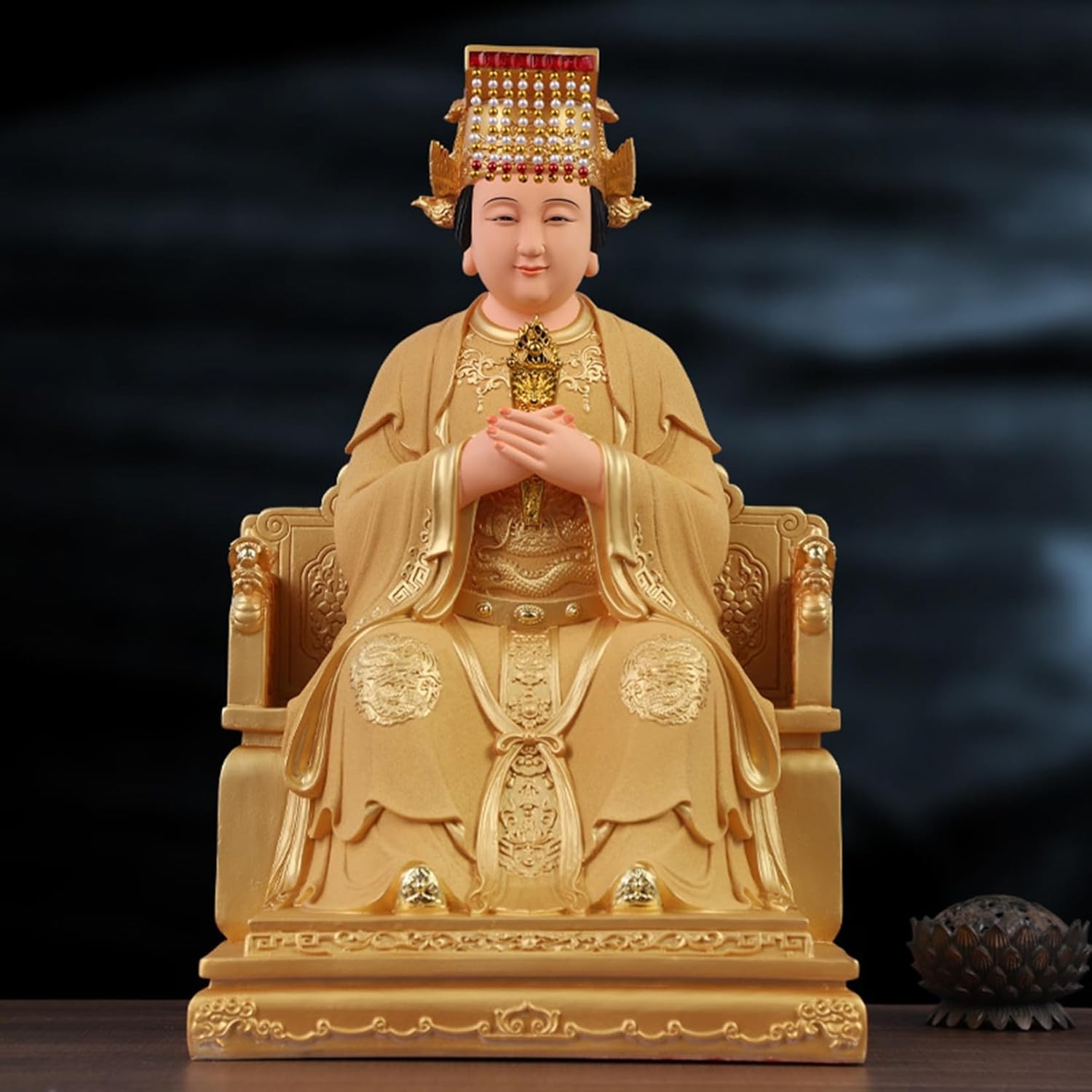 媽祖 航するの吉祥天 風水グッズ 飾りつけ お引き立て華めく 仏像 神像 道教芸術品 仏壇仏像 祈る 厄除け 財運 招財 金運祈とう 富と仕合わせ 脂製 刻みつける 風水個条 事務机いの一番 リビングお部屋 身寄り用 営造祝賀会