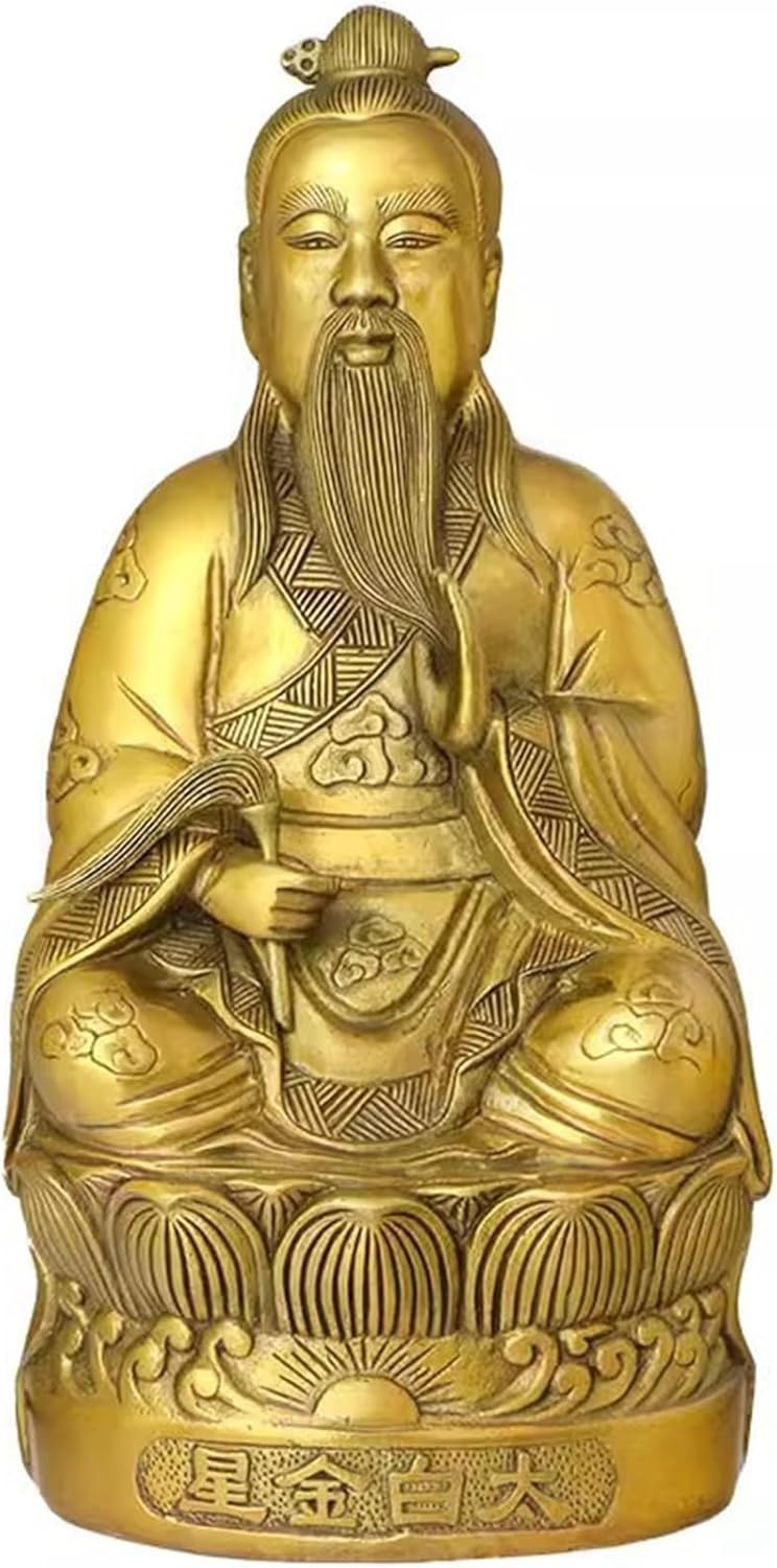 三盆白金星 金管楽器製 神像 風水グッズ 道教 座像 縁起物 開運グッズ 暮らし向きこみ上げる 仕合わせ 修学運 働き口運 室内装飾飾りつけ 芸術品 卓上飾りつけ 入り口・入口 会社組織 卒式 老人ホーム 事務室 不死化日 祝い事 銅色 M