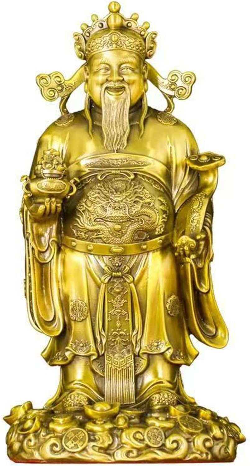 風水グッズ 財神 金管楽器製 飾りつけ 仏壇仏像 財運 范蠡 文財神 縁起物 金運上がる飾りつけ お引き立て華めく祈とう 金運引きあげる 開運グッズ 手当て 室内装飾 差し上げ物 開店祝賀会 営造祝賀会 住み替え 銅色 M