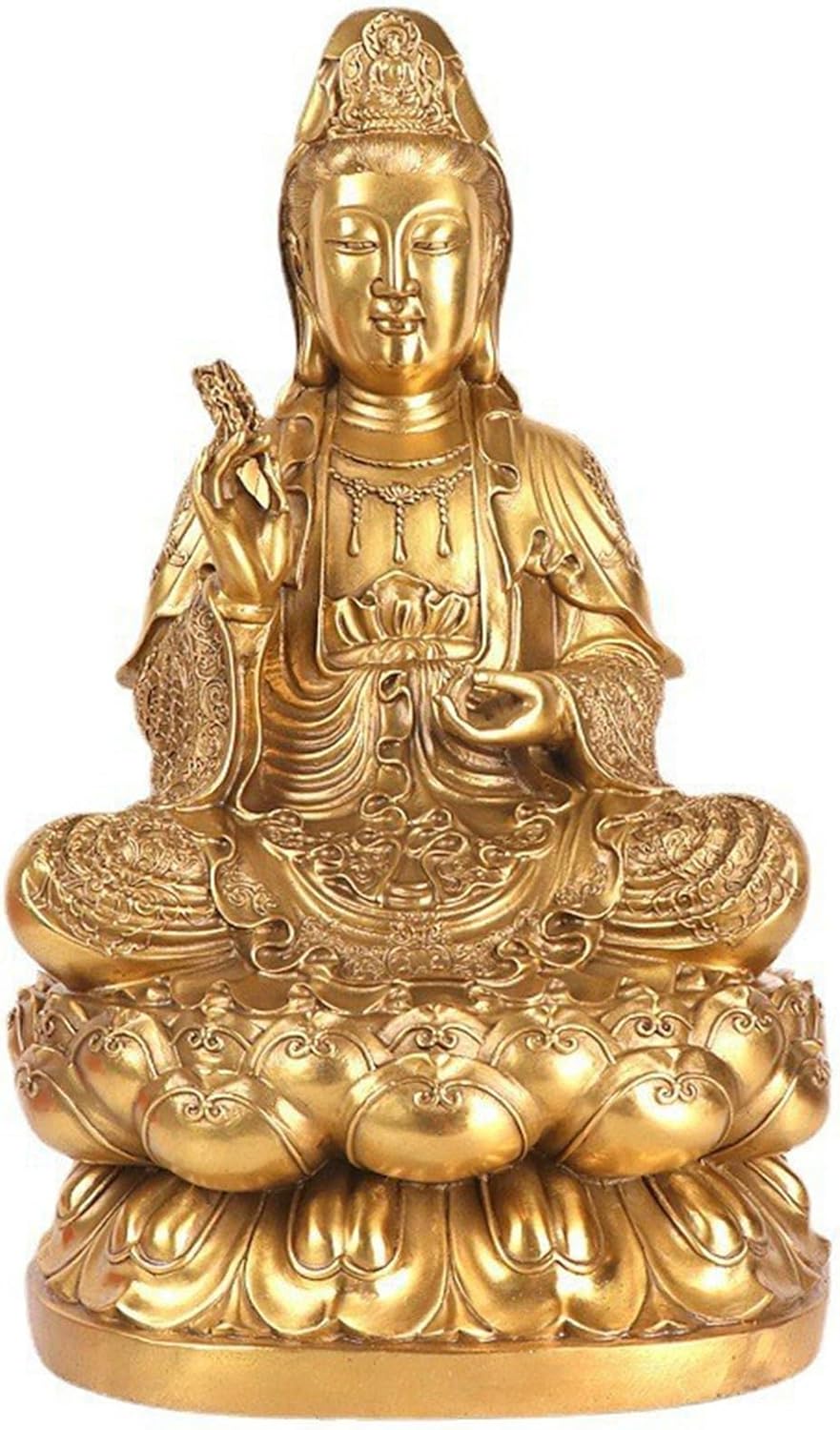 観音菩薩像 観音像 風水グッズ 仏壇仏像 縁起物 観音様の仏像 斎戒もく浴 意地悪さ除け 手当て 開運グッズ 暮らし向き引きあげる 仕合わせ 室内装飾飾りつけ 家用 儀式用 差し上げ物 御芽出度 リビングお部屋 銅色 M