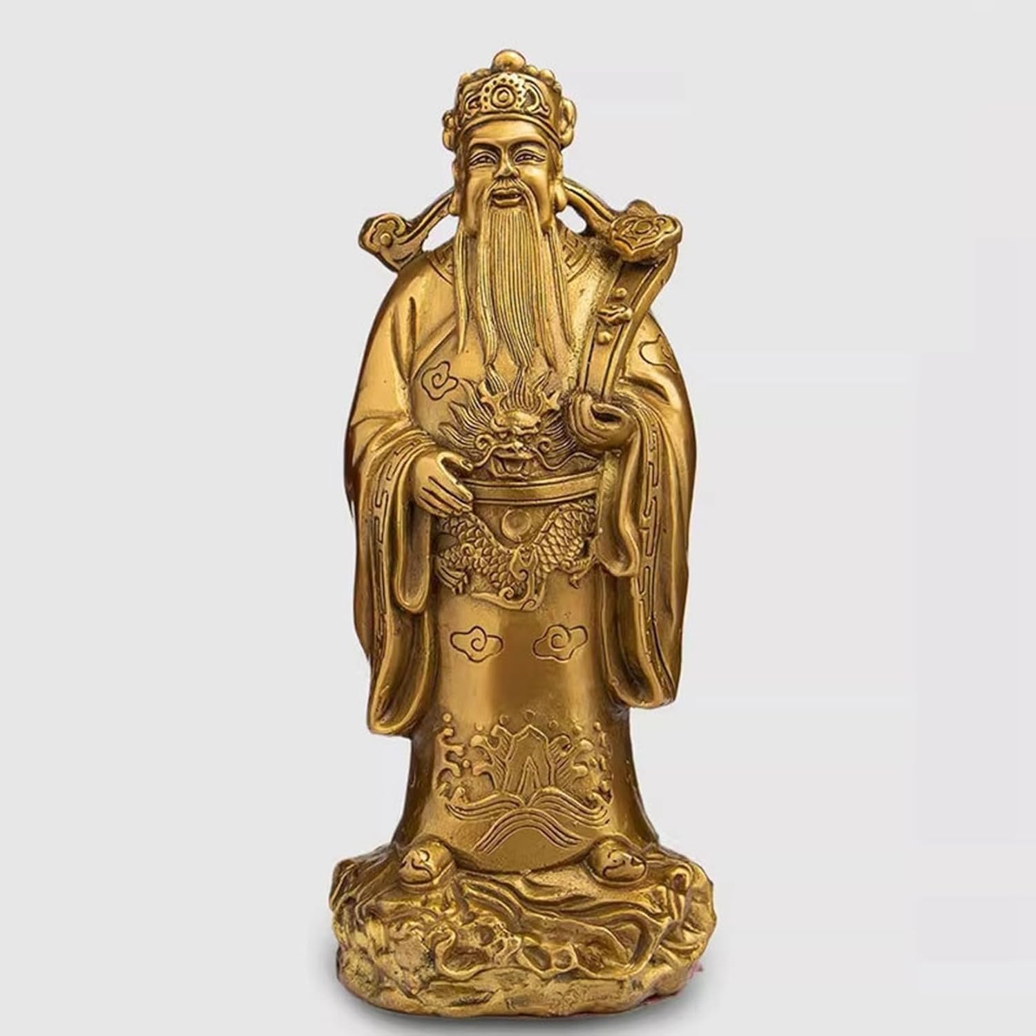 福星 禄星 寿星 福禄寿 風水グッズ 置物 真鍮製 神像 仏像 工芸品 商売繁盛祈願 福運 招福 昇運 財運 吉祥 文運 長寿 縁起物 福 祿 寿 開運グッズ 運気アップ インテリア 厄除け お守り|Funny Life 店