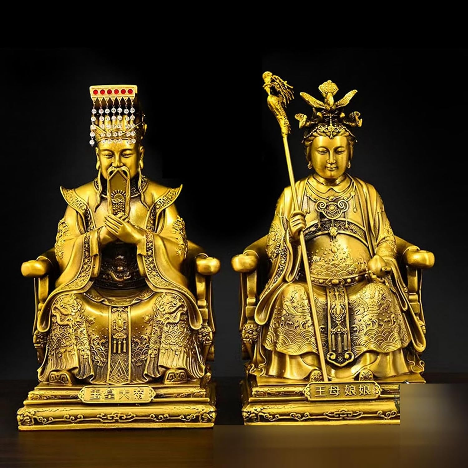 玉皇天帝 王母 西王母 玉天津御姉母 金管楽器製 風水グッズ 飾りつけ 仏像 神像 執務室 室内装飾飾りつけ 芸術品 室内装飾 飾りつけ 坐像 風水個条 縁起物 手当て 仕合わせ 仕合わせ 御芽出度 リビングルー