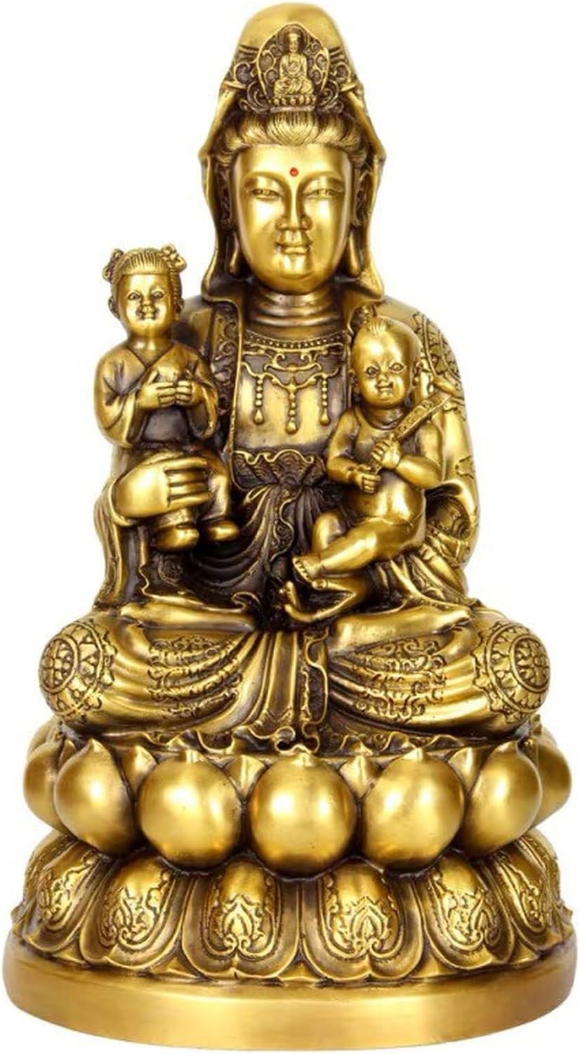 金管楽器製 観音菩薩像 風水グッズ 仏壇仏像 室内装飾飾りつけ 手当て 魔除け 厄除け 伝染病逃げ失せる 南太平洋観音像 オブジェ 御役目運 経上がる運 敬老の日 介護ホーム 事務机いの一番のかざり付ける 部屋の入り口 営造祝賀会 住み替え 銅色