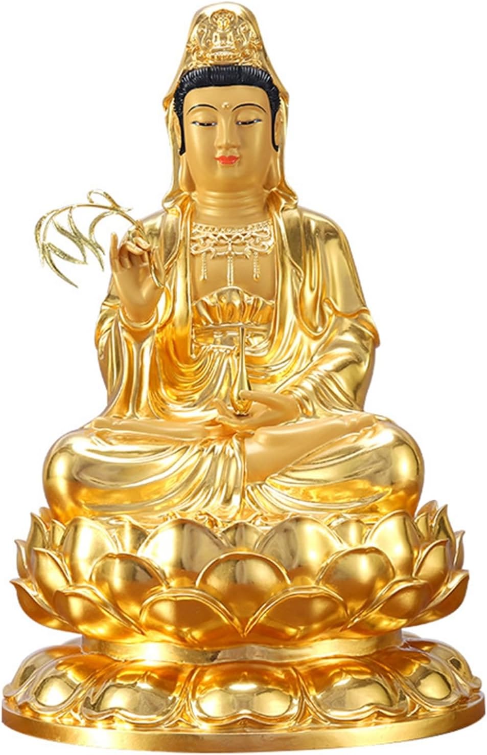 観音菩薩 観音像 仏像 坐蓮観音 飾りつけ 室内 坐像 開運グッズ 暮らし向き引きあげる 飾りつけ 仕合わせ 厄除け 意地悪さ除け 手当て 芸術品 室内装飾 雑貨 風水個条 差し上げ物 差し上げ物 儀式用 敬老の日 金色