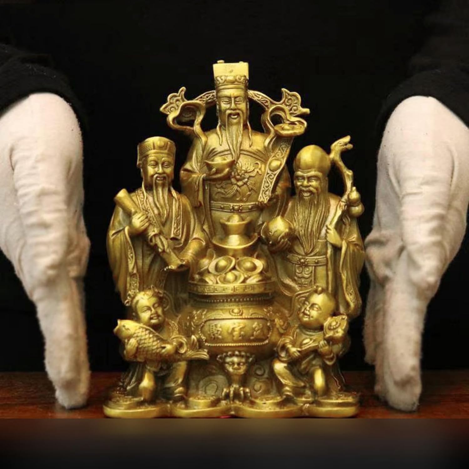 福禄寿 金管楽器製 仏壇仏像 財神 風水グッズ 飾りつけ お引き立て華めく祈とう 金運引きあげる 縁起物 今めかしい 室内装飾飾りつけ 芸術品 かざり付ける品 オブジェ 差し上げ物 差し上げ物 開店祝賀会 事務机いの一番のかざり付ける リビングお部屋
