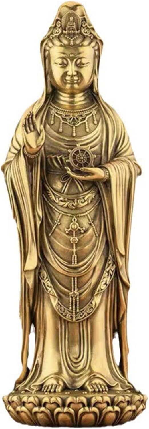 観音像 観音菩薩 観音様の仏像 南太平洋観音菩薩 仏壇仏像 偶像 風水グッズ 縁起物 厄除け 開運 手当て 厄災除け 伝染病逃げ失せる 銅製 風水 室内装飾 開運グッズ 開運祈とう 差し上げ物 お年老い 敬老の日 銅