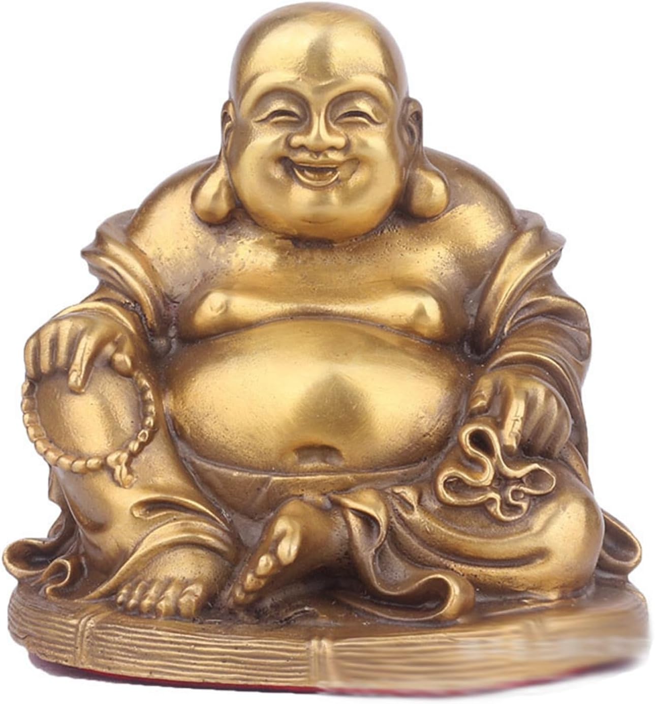 笑い仏像 弥勒 弥勒仏 布袋尊 布袋様 弥勒様 風水グッズ 縁起物 置物 招財 厄除け 金運アップ 商売繁盛祈願 繁栄 開運グッズ お守り 金運 財運 開店祝い 車内装飾 起業 ギフト オフィス 銅色