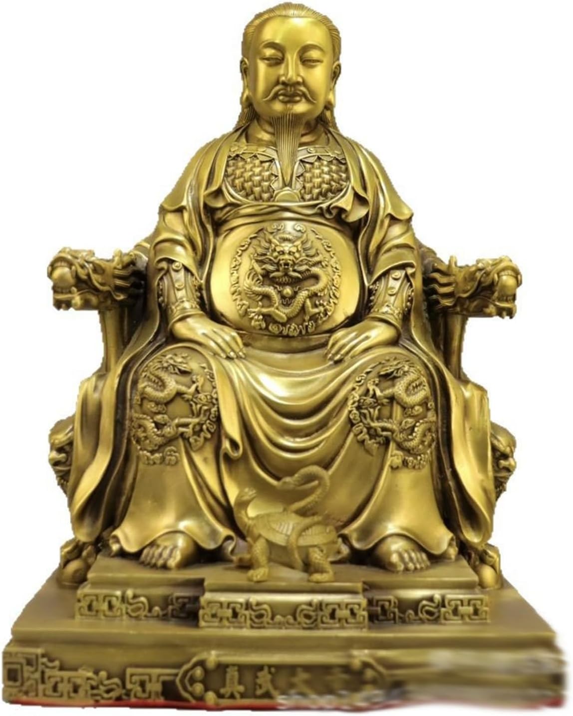 真武大帝 仏像 神像 真鍮製 玄武大帝 置物 風水グッズ 仏壇供奉 邪気除け 悪魔を鎮圧する 魔除け 福運 開運グッズ 運気アップ テーブルの飾り付け 風水 富と幸運 工芸品 プレゼント 敬老の日 イ
