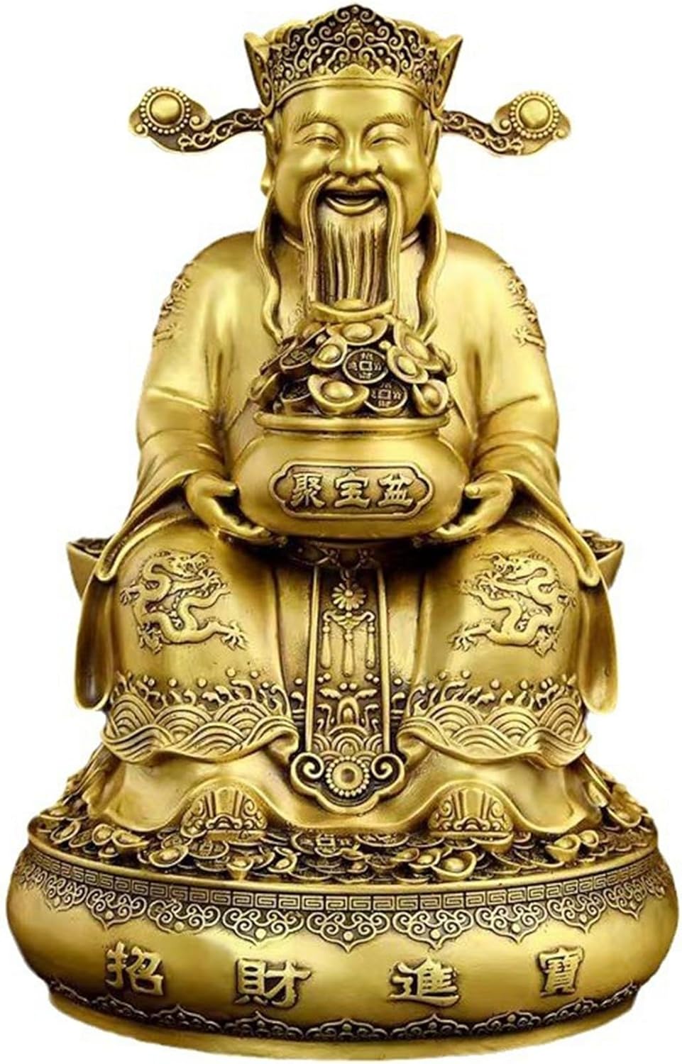 風水グッズ 飾りつけ 財神 金管楽器製 仏像 財運 金運引きあげる 開運グッズ お引き立て華めく祈とう 厄除け 手当て 縁起物 風水 雑貨 会社組織 リビングお部屋 執務室 室内装飾 店飾りつけ 新年 差し上げ物 かざり付ける品 銅色 S