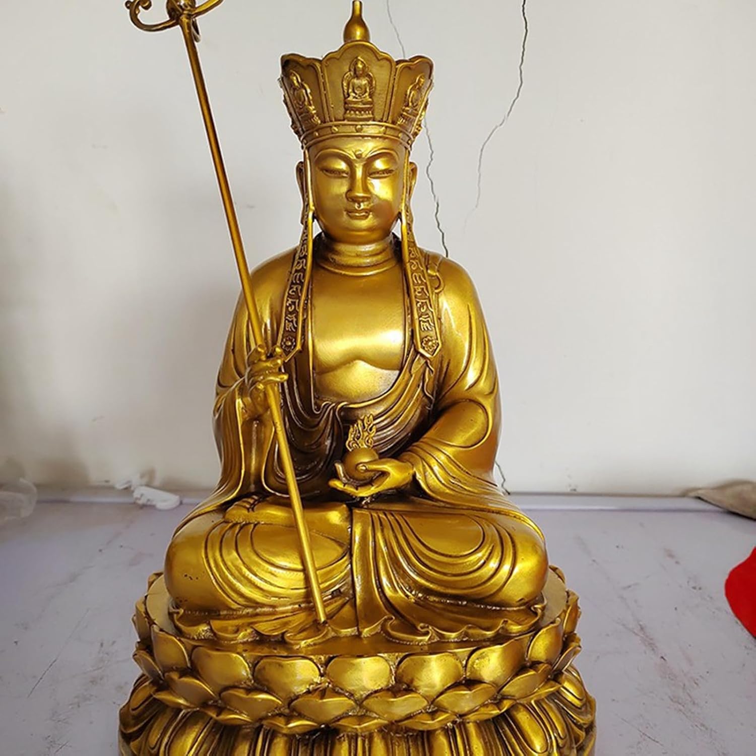 地蔵王菩薩 飾りつけ 仏壇仏像 開運祈とう お地蔵様 祈る 開運グッズ 厄除け 手当て 魔除け 風水個条 金管楽器製 防御すること 風水 仏像 かざり付ける品 身寄り 執務室 リビングお部屋 差し上げ物 差し上げ物 銅色 40