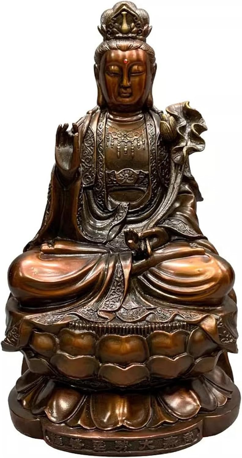 大?至菩薩 仏像 大至菩薩座像 風水個条 銅製 縁起物 厄除け 魔除け オブジェ 開運グッズ 仕合わせ 御役目運 稽古運 意地悪さ除け 飾りつけ 祈とう 部屋の入り口 開店祝賀会 書房 畏まり リビングお部屋 パープル 1