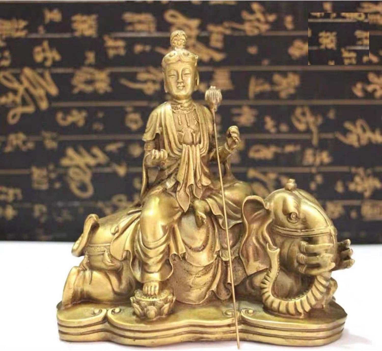 文殊菩薩 普賢菩薩 仏壇仏像 金管楽器製 風水グッズ 座像 飾りつけ 縁起物 芸術品 意地悪さ除け 厄除け 開運グッズ 暮らし向き引きあげる 富と仕合わせ 仕合わせ 御役目運 祈とう 手当て 差し上げ物 儀式用 不死化日