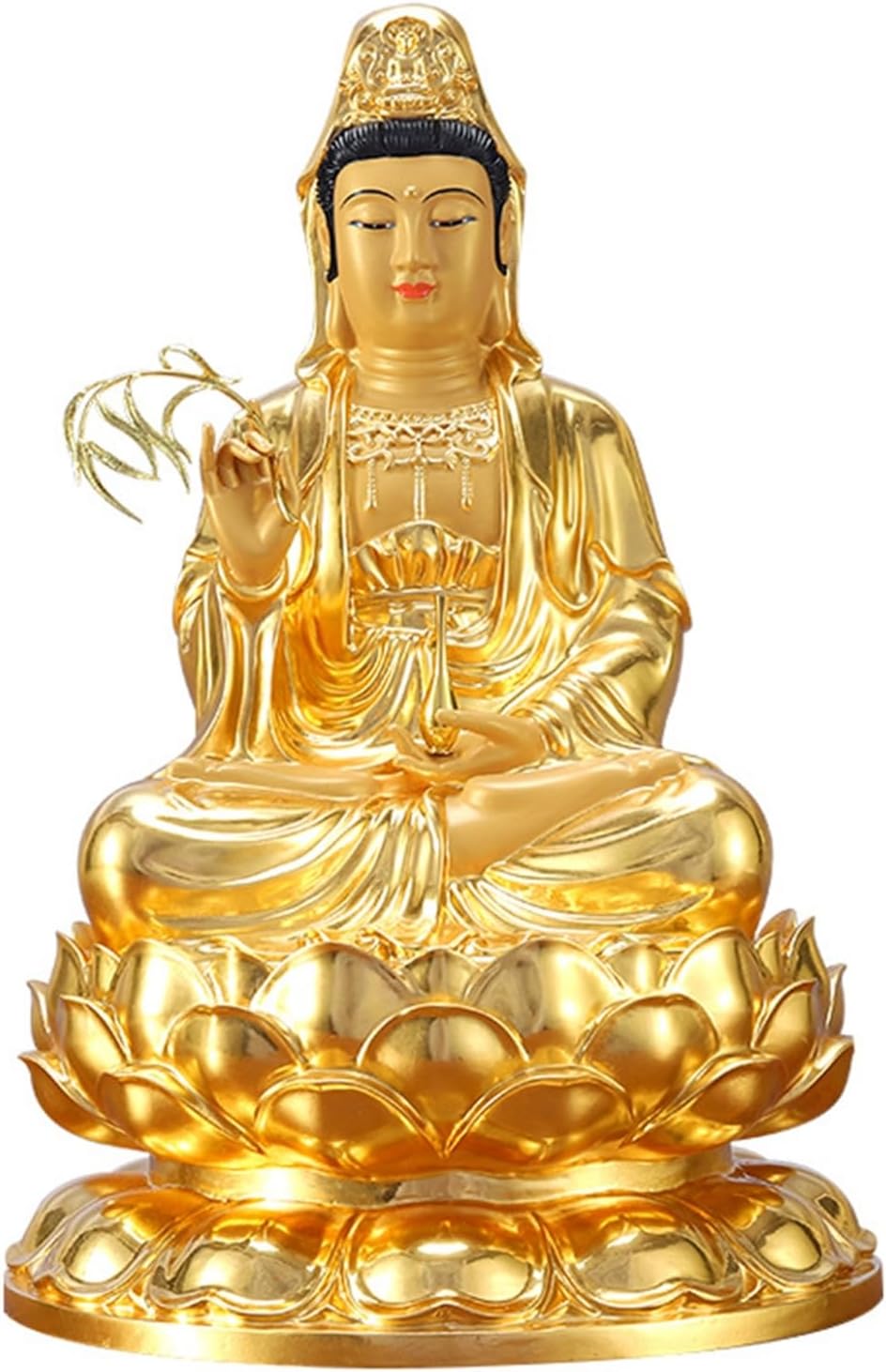 風水グッズ 観音像 観音菩薩 仏像 仏壇仏像 坐像 置物 真鍮製 厄除け 開運 金運アップ 商売繁盛 お守り 縁起物 厄災除け 疫病退散 風水 インテリア 開運祈願 贈り物 お年寄り 敬老の日 金色