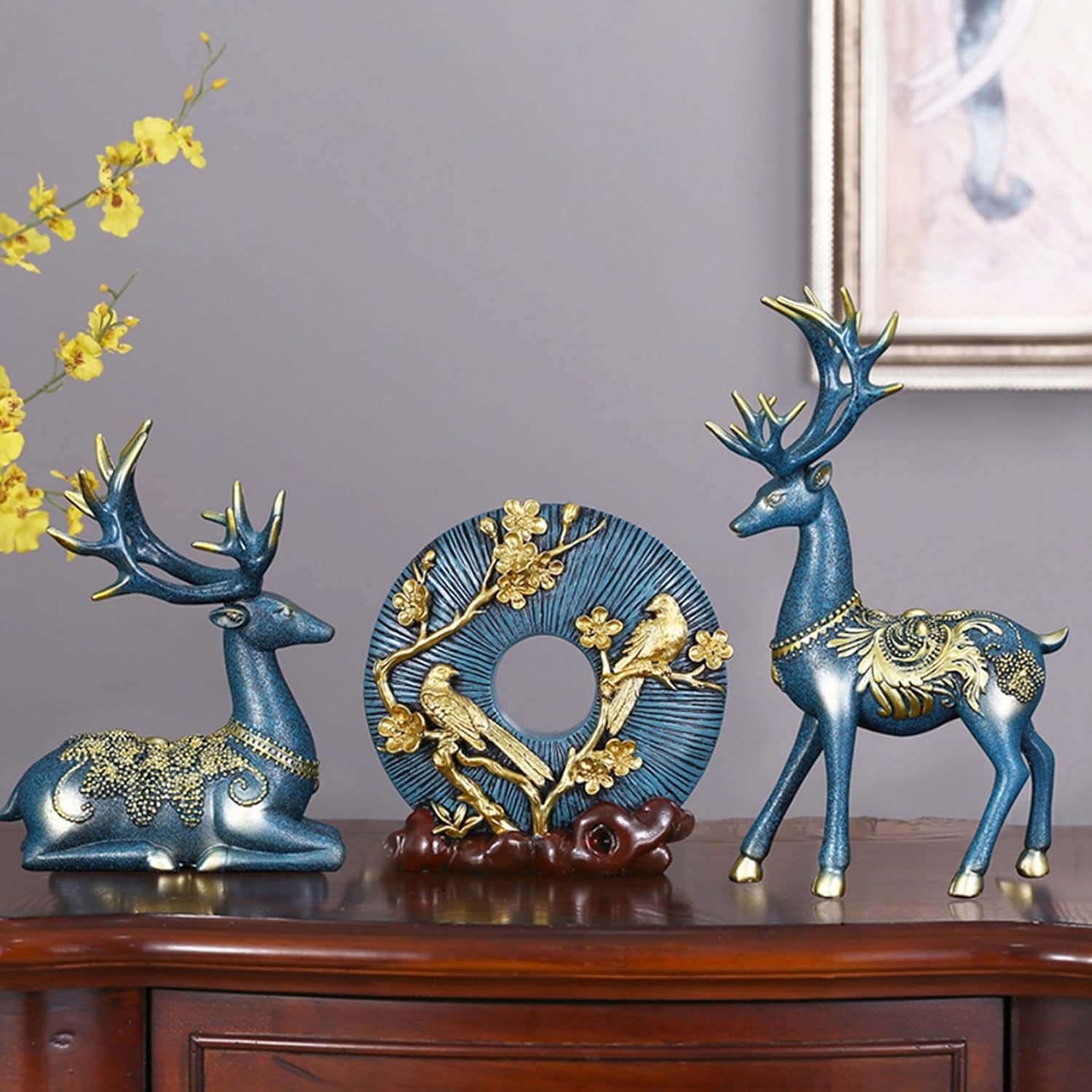 楽天市場】鹿 オブジェ ブロンズ象 置物 ペア 青銅 シカ 夫婦鹿 一対