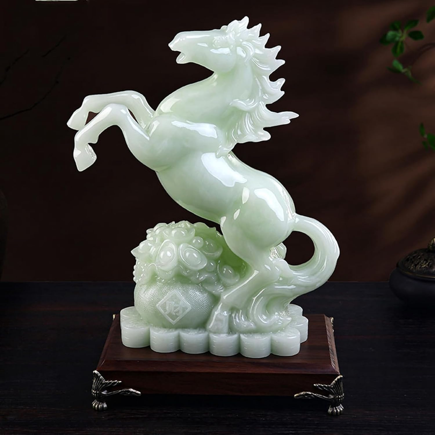 馬 置物 午 干支 風水グッズ 工芸品 縁起物 インテリア 雑貨 財運 商売繁盛祈願 開運グッズ 成功 仕事運 オーナメント 店飾り 誕生日プレゼント オフィス 書斎 正月 新年 引っ越し 新築祝い
