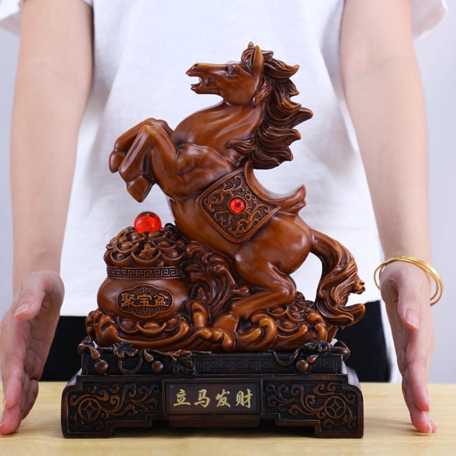 楽天市場】京焼 木彫進馬 YT-41 / 2026年 令和8年 陶製 置物 正月飾り