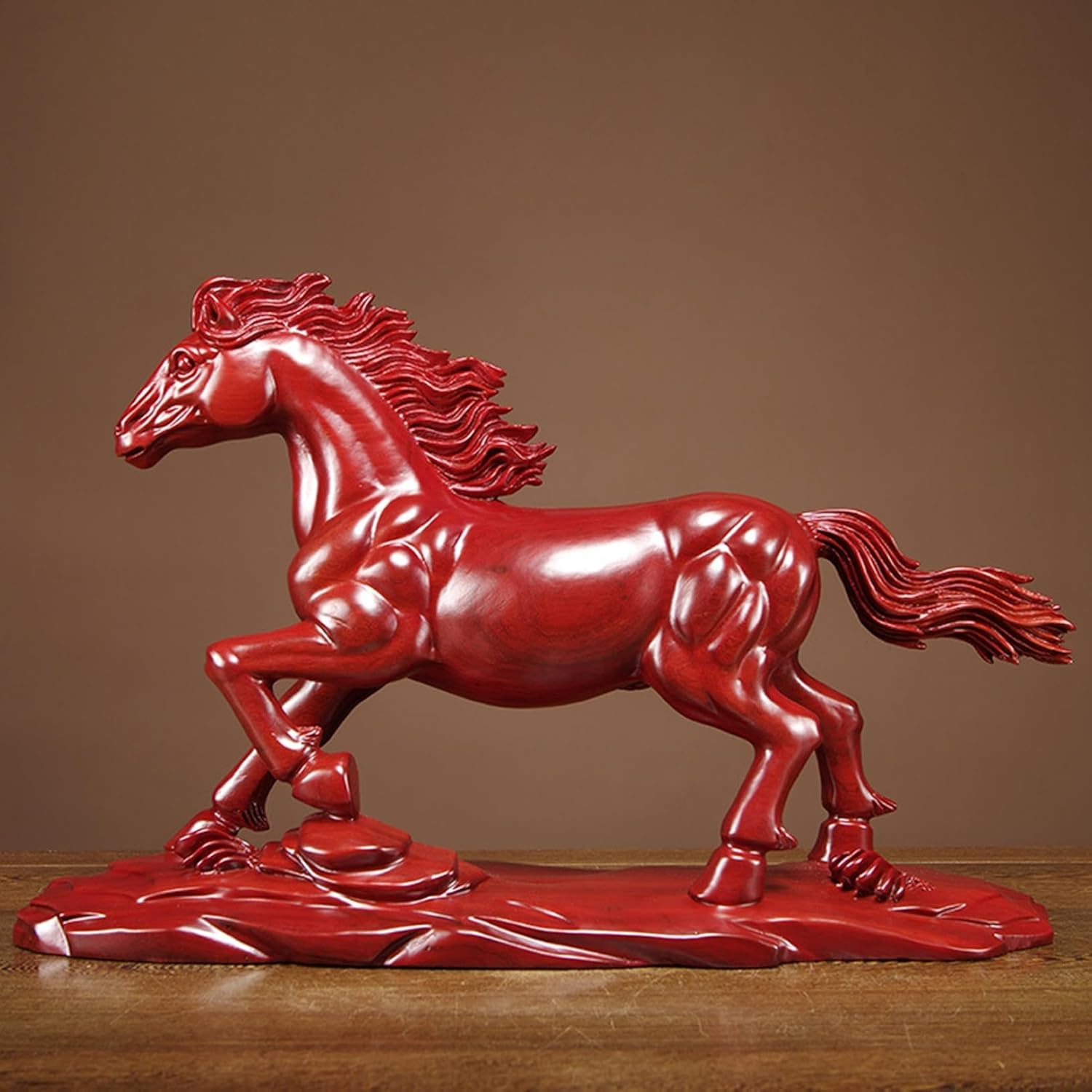 楽天市場】馬 置物 風水 置物 アンティーク インテリア 木製 彫刻 縁起