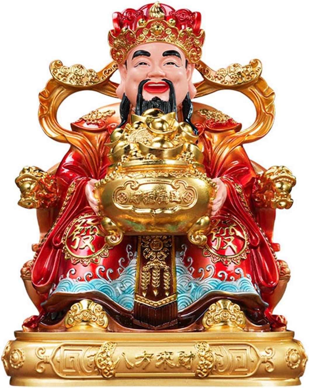 風水グッズ 財神 置物 仏像 財運 金運 開運 金運祈願 商売繁盛祈願 繁栄 厄除け お守り 風水 雑貨 樹脂彫刻 会社 リビングルーム オフィス インテリア 縁起物 店飾り 自宅 新年 正月 贈り物