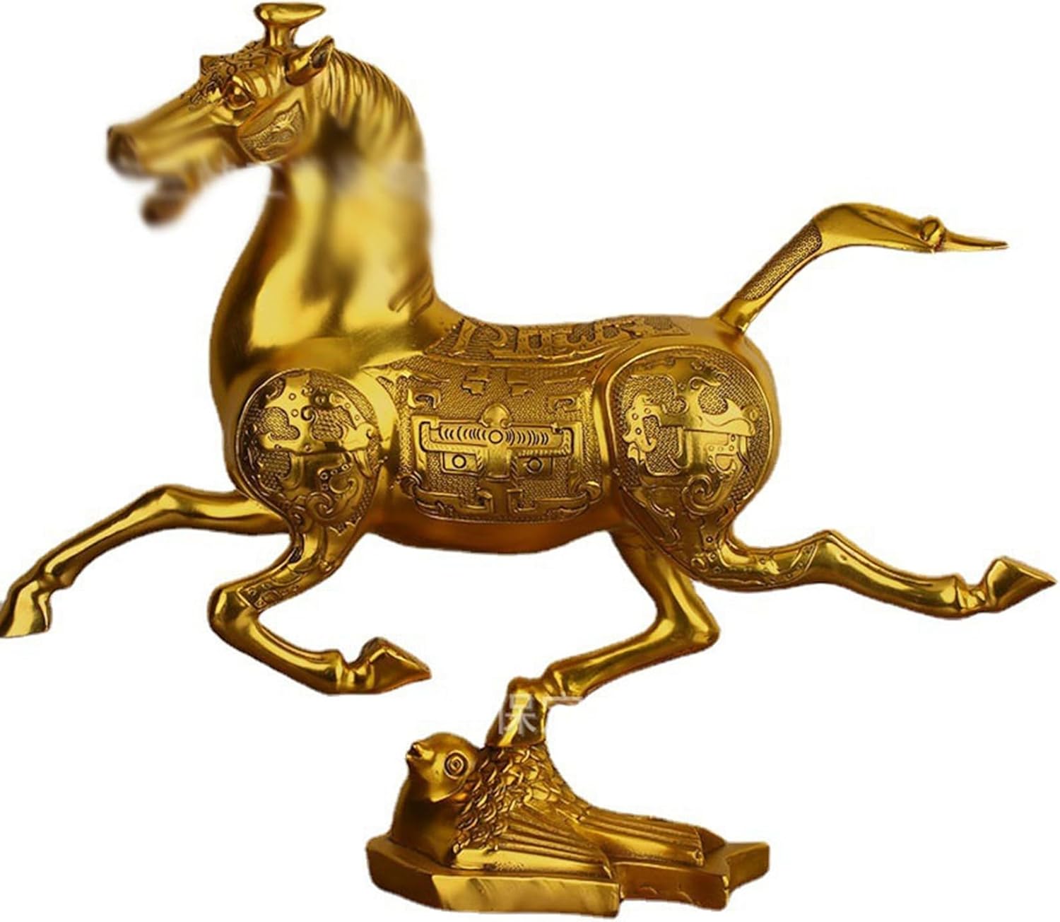 真鍮製 馬 置物 動物彫刻 馬の像 工芸品 うま インテリア 縁起物 風水グッズ 金運グッズ 開運祈願 玄関置物 富と幸運 お守り 銅の装飾 干支 銅色 33*29cm 書斎 事務室 引っ越し 新築祝