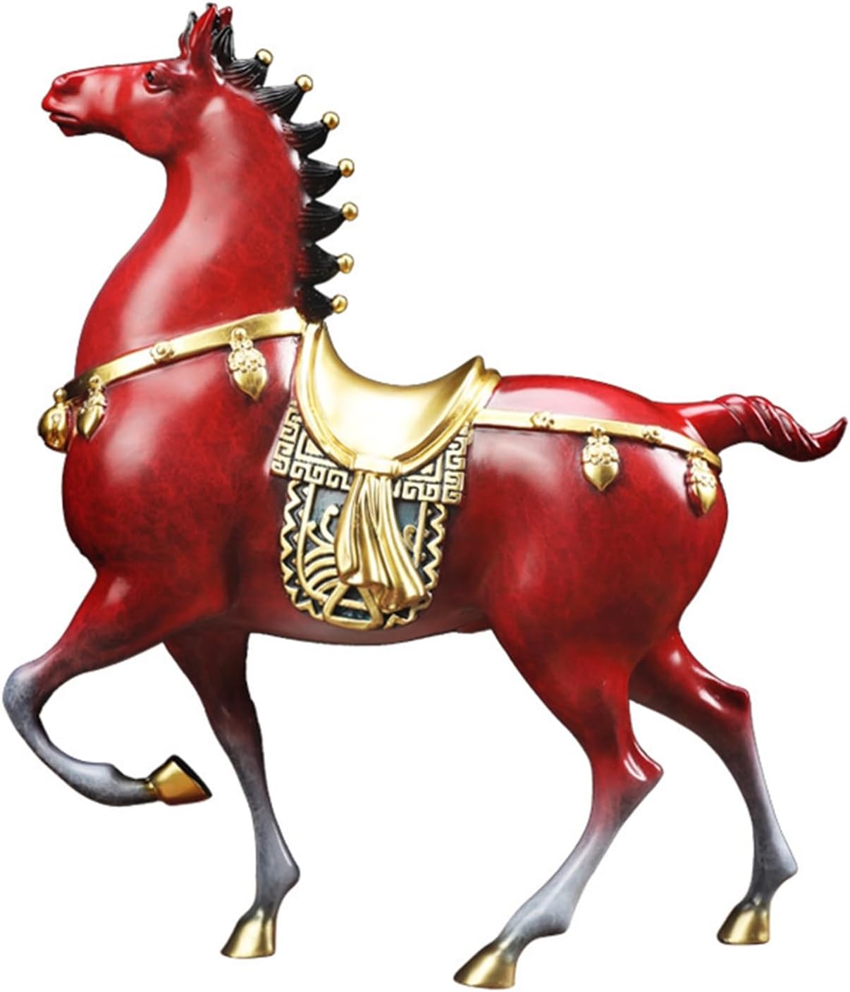 風水グッズ 風水置物 馬 2026年 真鍮製 インテリア 守り神 商売繁盛祈願 オーナメント 玄関置物 縁起物 開運グッズ 干支 うま 午 店飾り 書斎 リビングルーム オフィス 新年 正月 ワインレ 40,692円