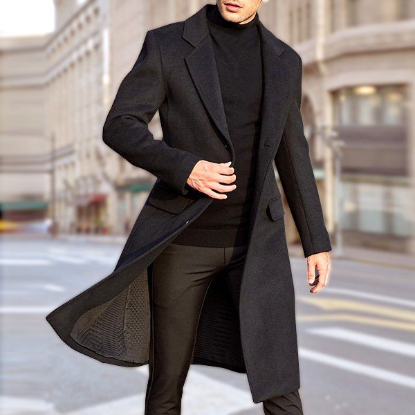 ウール カシミヤ 40代 30代 20代 紳士服 秋 冬 大きいサイズ 手厚い シンプル ロング 通勤 ビジネス グレー 黒 アウター メンズ