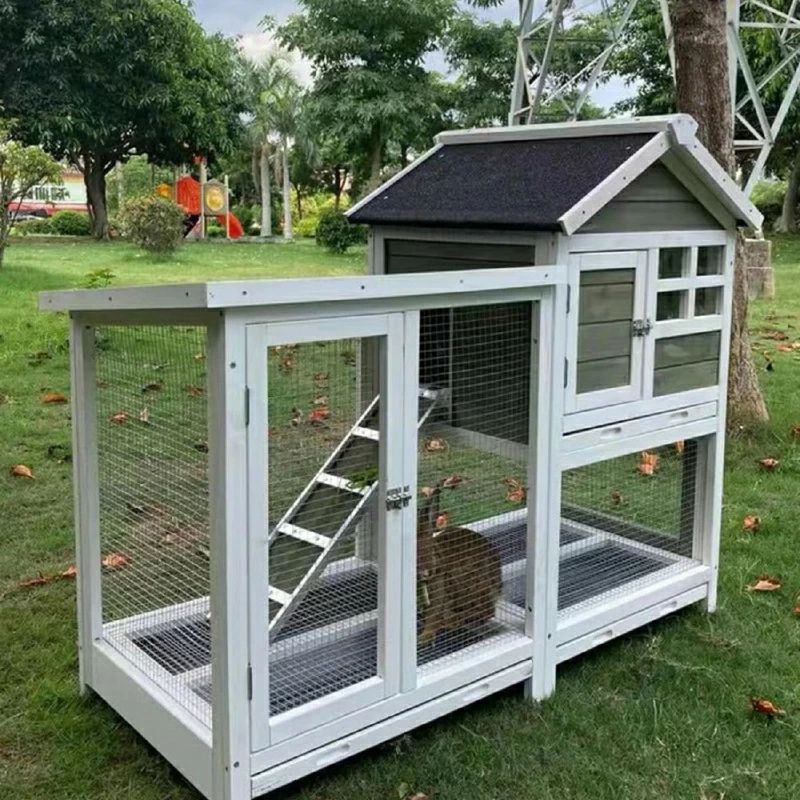 露天家兎伏せ篭木製鶏掘ったて小屋 家兎伏せ篭 うさぎ伏せ篭 家兎掘ったて小屋 うさぎ掘ったて小屋 ラビットケージ露天二層木製意気地無し掘ったて小屋 木製小動