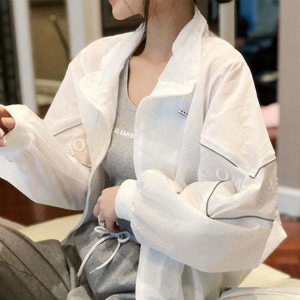 日焼押しとどめる服 レディース 上衣 UVとり捨てる差し固める 長袖 薄っぺら 紫外線打つ手 銀輪用