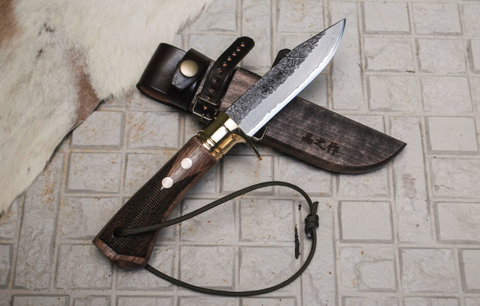 楽天市場】山本和臣作鍛造 ダマスカス鋼剣鉈 240mm木鞘付き日本製【1A