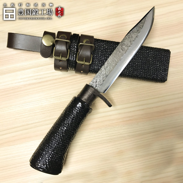 【取って置く申し付ける】土佐鍛 渓流125 シリアの首都15青2 柄鞘(紐巻漆拵) ナイフ・マルチツール-スポーツ・アウトドア