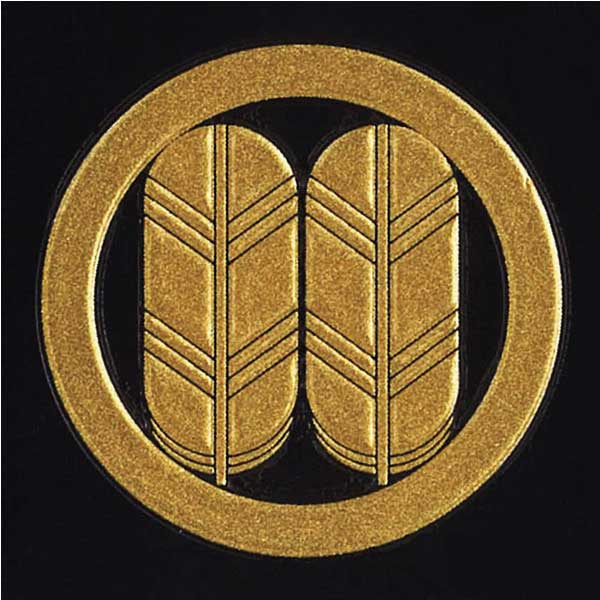 楽天市場】家紋 ステッカー 蒔絵シール「丸に違い鷹の羽/GD」 金