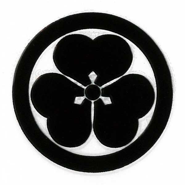 楽天市場】家紋 ステッカー 蒔絵シール「丸に片喰/GD」金 ケータイ