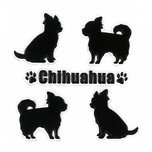 楽天市場 犬 蒔絵シール Love Dog チワワ ４匹 黒 30mm 犬 雑貨 グッズ ドッグ ケータイ スマホ Iphone デコ ステッカー Iqos アイコス Toyo Labo Shop
